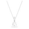 Stilla Pendant Round Cut, White, Rhodium Plated Stilla Pendant Round Cut, White, Rhodium Plated