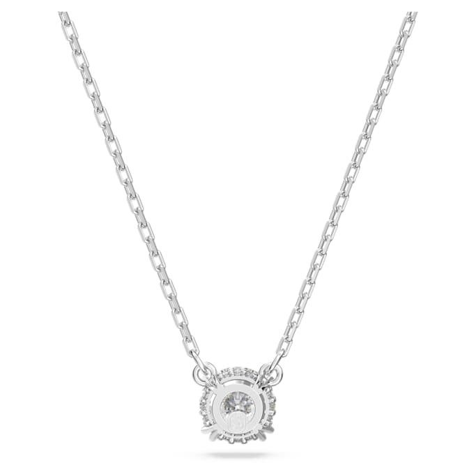 Stilla Pendant Round Cut, White, Rhodium Plated Stilla Pendant Round Cut, White, Rhodium Plated