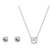 Stilla Set Round Cut, White, Rhodium Plated