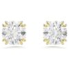 Stilla Stud Earrings Round Cut, White, Gold-Tone Plated Stilla Stud Earrings Round Cut, White, Gold-Tone Plated