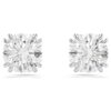 Stilla Stud Earrings Round Cut, White, Rhodium Plated Stilla Stud Earrings Round Cut, White, Rhodium Plated