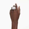 Sublima Cocktail Ring Large, White, Rhodium Plated Sublima Cocktail Ring Large, White, Rhodium Plated