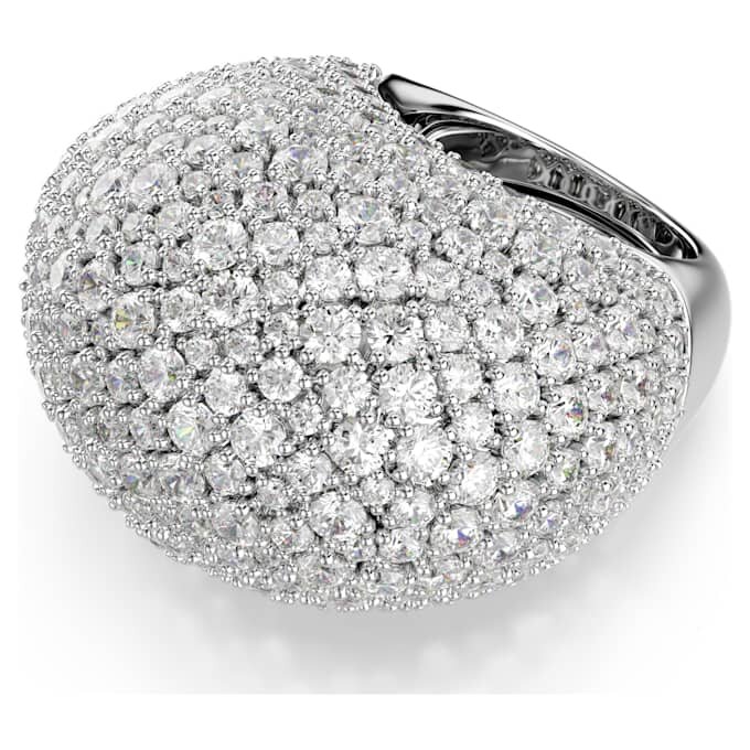 Sublima Cocktail Ring Large, White, Rhodium Plated Sublima Cocktail Ring Large, White, Rhodium Plated