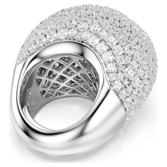 Sublima Cocktail Ring Large, White, Rhodium Plated Sublima Cocktail Ring Large, White, Rhodium Plated