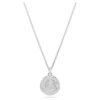 Sublima Layered Pendant White, Rhodium Plated