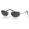 Sunglasses Oval Shape, 2 in 1 Clip-On, Sk7044, Silver Tone Sunglasses Oval Shape, 2 in 1 Clip-On, Sk7044, Silver Tone