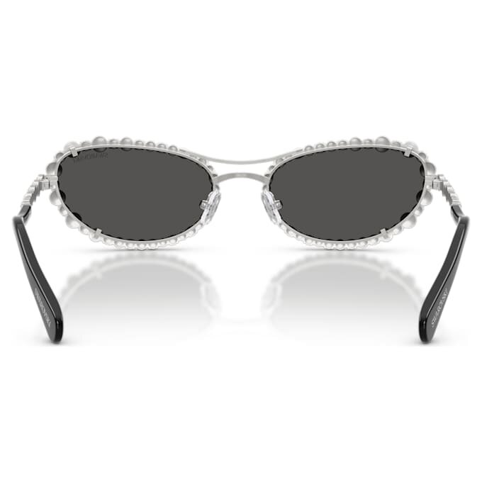 Sunglasses Oval Shape, 2 in 1 Clip-On, Sk7044, Silver Tone Sunglasses Oval Shape, 2 in 1 Clip-On, Sk7044, Silver Tone