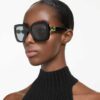 Sunglasses Oversized, Square Shape, Sk6001, Black