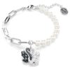 Swan Bracelet Crystal Pearl, Swan, Black, Mixed Metal Finish Swan Bracelet Crystal Pearl, Swan, Black, Mixed Metal Finish