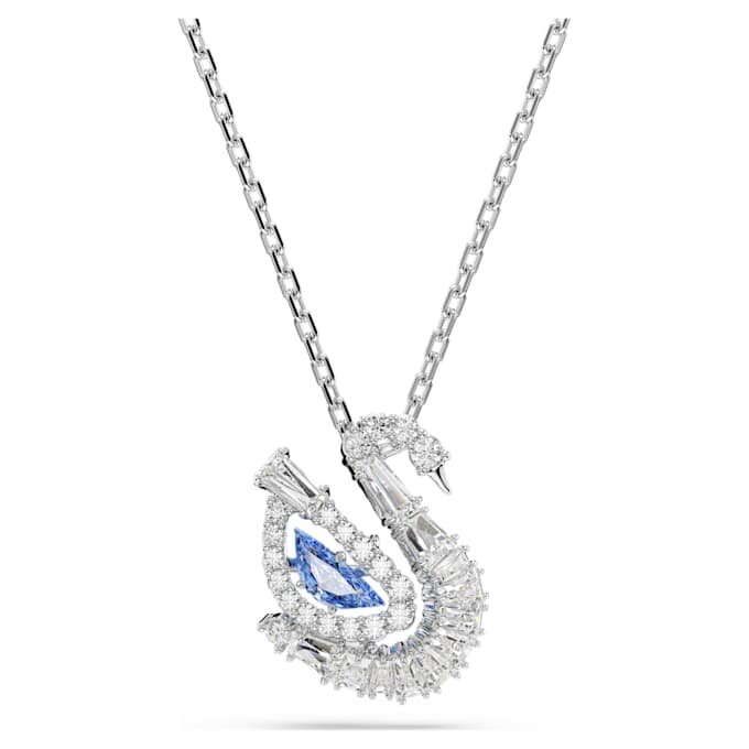 Swan Pendant Mixed Cuts, Swan, Blue Swan Pendant Mixed Cuts, Swan, Blue
