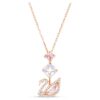 Swan Pendant Swan, Pink, Rose Gold-Tone Plated Swan Pendant Swan, Pink, Rose Gold-Tone Plated