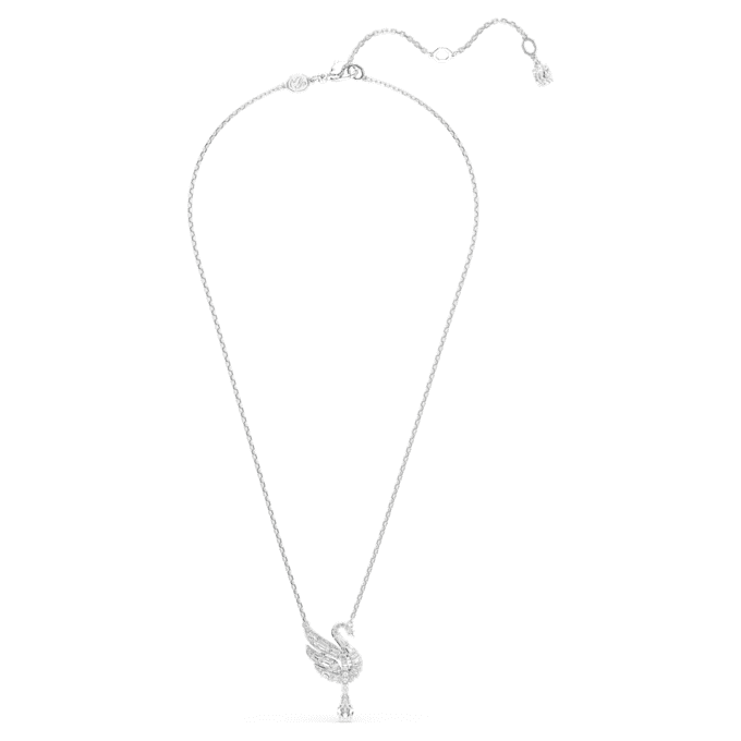 Swan Pendant Swan, White, Rhodium Plated Swan Pendant Swan, White, Rhodium Plated