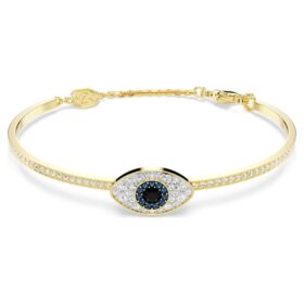 Symbolica Bangle Evil Eye, Blue, Gold-Tone Plated
