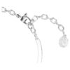 Symbolica Bangle Round Cut, Pavé, Horse Shoe, Blue, Rhodium Plated