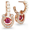 Symbolica Drop Earrings Crystal Pearl, Round Cut, Pavé, Horse Shoe, Red, Rose Gold-Tone Plated Symbolica Drop Earrings Crystal Pearl, Round Cut, Pavé, Horse Shoe, Red, Rose Gold-Tone Plated