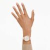 Teddy Watch Swiss Made, Leather Strap, Pink, Rose Gold-Tone Finish