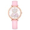 Teddy Watch Swiss Made, Leather Strap, Pink, Rose Gold-Tone Finish