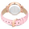 Teddy Watch Swiss Made, Leather Strap, Pink, Rose Gold-Tone Finish