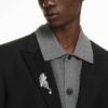 The Vienna Collection Brooch Feather, White, Ruthenium Plated The Vienna Collection Brooch Feather, White, Ruthenium Plated