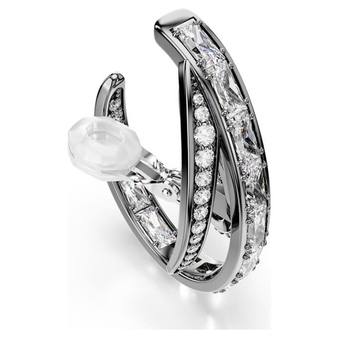 The Vienna Collection Ear Cuff Set (3) Feather, White, Ruthenium Plated The Vienna Collection Ear Cuff Set (3) Feather, White, Ruthenium Plated