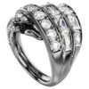 The Vienna Collection Ring Swan, White, Ruthenium Plated
