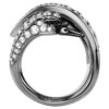 The Vienna Collection Ring Swan, White, Ruthenium Plated