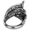 The Vienna Collection Ring Swan, White, Ruthenium Plated