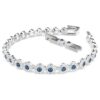 Una Angelic Bracelet Round Cut, Blue, Rhodium Plated Una Angelic Bracelet Round Cut, Blue, Rhodium Plated