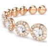 Una Angelic Bracelet Round Cut, Pavé, Medium, White, Rose Gold-Tone Plated Una Angelic Bracelet Round Cut, Pavé, Medium, White, Rose Gold-Tone Plated