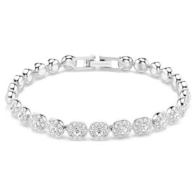 Una Angelic Bracelet Round Cut, Small, White, Rhodium Plated Una Angelic Bracelet Round Cut, Small, White, Rhodium Plated