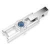 Una Angelic Extender Round Cut, Blue, Rhodium Plated