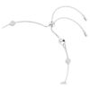 Una Angelic Necklace Round Cut, Double Sided Motifs, White, Rhodium Plated
