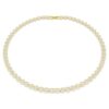 Una Angelic Necklace Round Cut, Small, White, Gold-Tone Plated