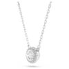 Una Angelic Pendant Round Cut, Pavé, White, Rhodium Plated