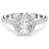 Una Angelic Ring Round Cut, White, Silver-Tone Finish Una Angelic Ring Round Cut, White, Silver-Tone Finish