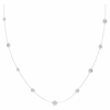 Una Angelic Strandage Round Cut, White, Rhodium Plated