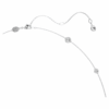 Una Angelic Strandage Round Cut, White, Rhodium Plated
