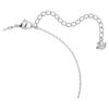 Una Necklace Round Cut, White, Rhodium Plated