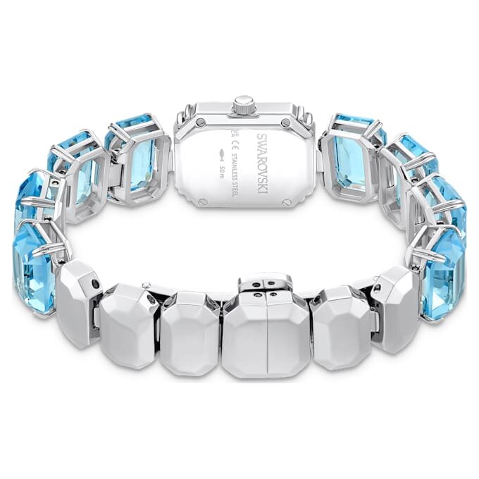 Watch Octagon Cut Bracelet, Blue, Stainless Steel Watch Octagon Cut Bracelet, Blue, Stainless Steel