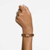 Watch Octagon Cut Bracelet, Brown, Champagne Gold-Tone Finish