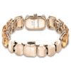 Watch Octagon Cut Bracelet, Brown, Champagne Gold-Tone Finish