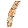 Watch Octagon Cut Bracelet, Brown, Champagne Gold-Tone Finish