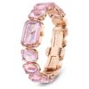 Watch Octagon Cut Bracelet, Pink, Rose Gold-Tone Finish