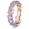 Watch Octagon Cut Bracelet, Purple, Champagne Gold-Tone Finish Watch Octagon Cut Bracelet, Purple, Champagne Gold-Tone Finish