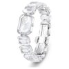Watch Octagon Cut Bracelet, White, Stainless Steel
