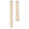 Watch Strap 12 Mm (0.47″) Width, Leather, Beige, Rose Gold-Tone Finish