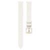 Watch Strap 12 Mm (0.47″) Width, Leather, White, Champagne Gold-Tone Finish
