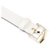 Watch Strap 12 Mm (0.47″) Width, Leather, White, Champagne Gold-Tone Finish
