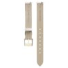 Watch Strap 12 Mm (0.47″) Width, Leather, White, Champagne Gold-Tone Finish