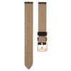 Watch Strap 13 Mm (0.51″) Width, Leather, Black, Rose Gold-Tone Finish